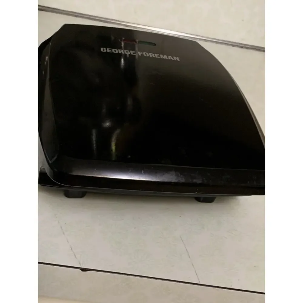 George Foreman Black 4-Serving Basic Plate Grill & Panini #GR340FB No Drip Tray